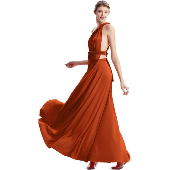 Women Infinity Dresses for Bridesmaids Vintage Long Wrap Multiway Maxi - Picture 2 of 5